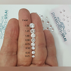 Diamonds actual size